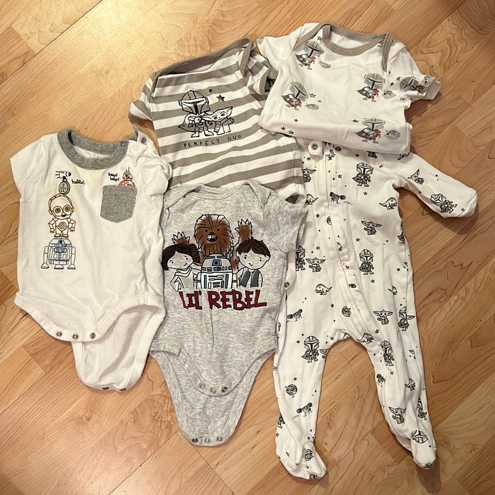 5 pk set of 3-6 mo baby gap Star Wars clothes